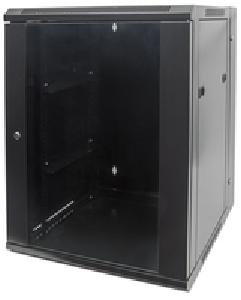 Intellinet Network Cabinet - Wall Mount (Double Section Hinged Swing Out) - 15U - Usable Depth 425mm/Width 540mm - Black - Assembled - Max 30kg - Swings out for access to back of cabinet when installed on wall - 19",Parts for wall install (eg screws/rawl 